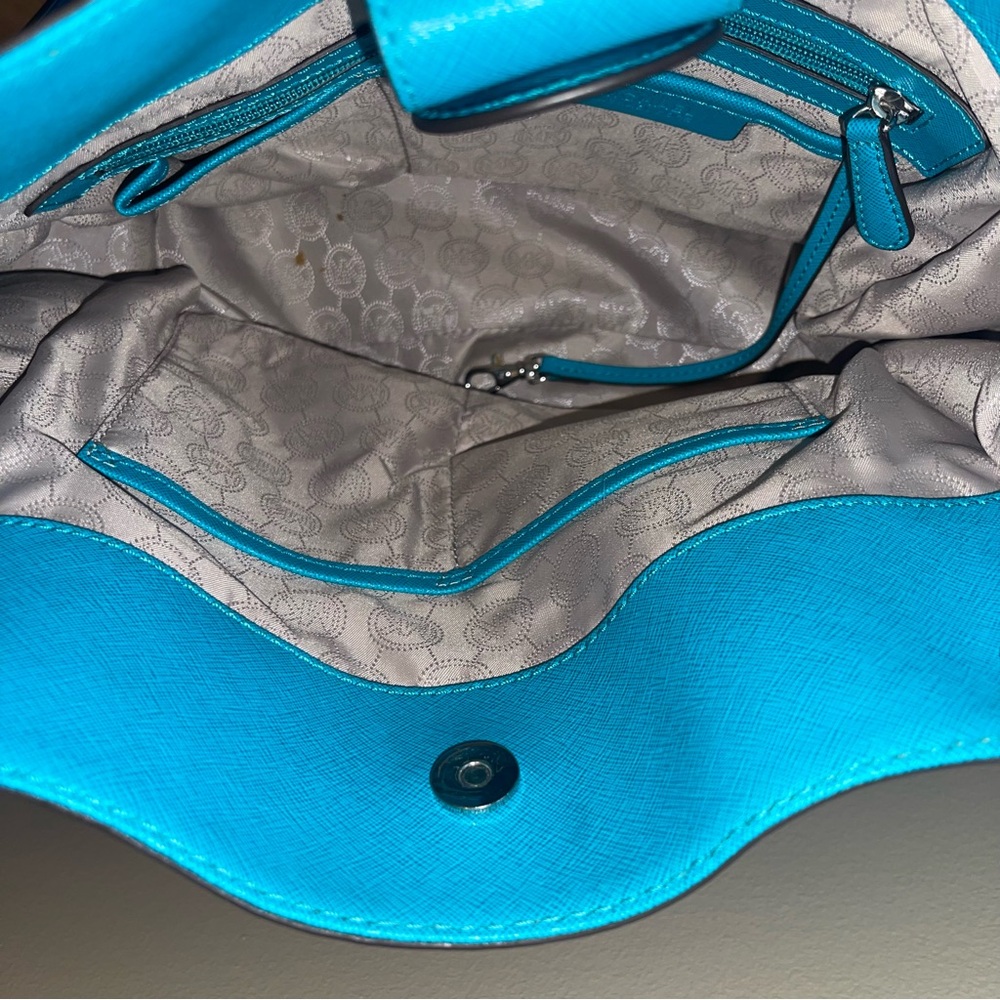 Michael Kors Turquoise Satchel Bag - Picture 4 of 6